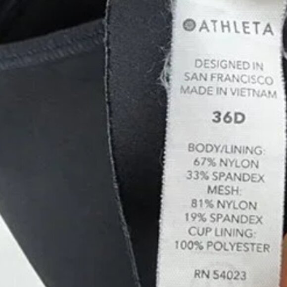Athleta Phenomena Bra – High Impact Support – Black – Size 36D - Picture 16 of 16